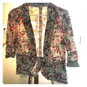 Floral print blazer